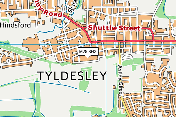 M29 8HX map - OS VectorMap District (Ordnance Survey)