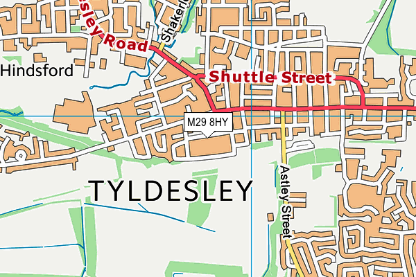 M29 8HY map - OS VectorMap District (Ordnance Survey)