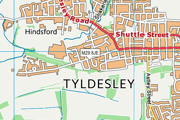 M29 8JE map - OS VectorMap District (Ordnance Survey)