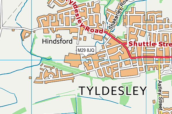 M29 8JQ map - OS VectorMap District (Ordnance Survey)