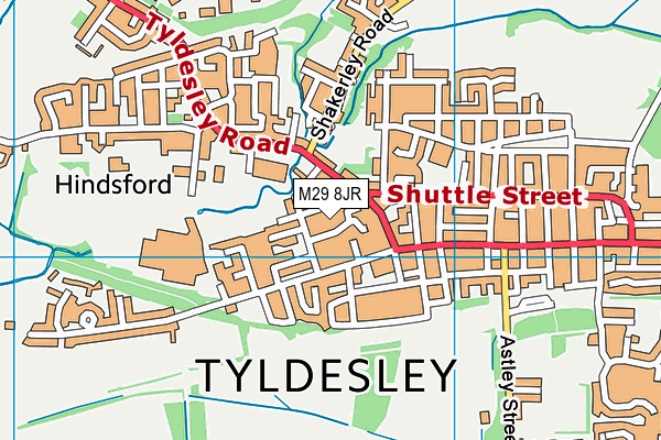 M29 8JR map - OS VectorMap District (Ordnance Survey)