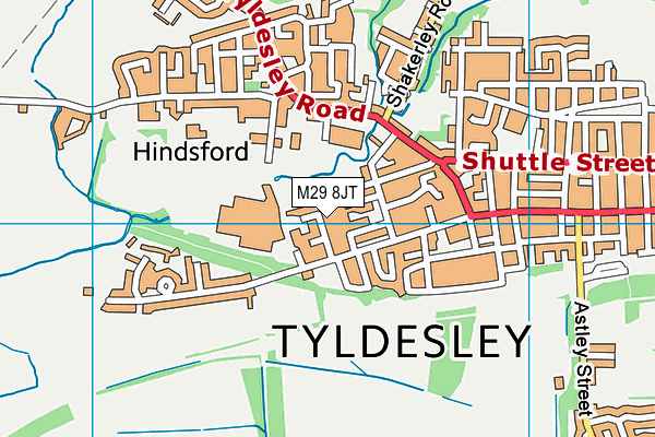 M29 8JT map - OS VectorMap District (Ordnance Survey)