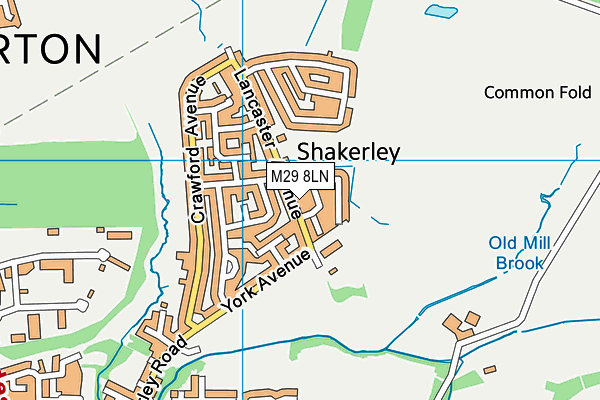 Shakerley Ce Primary School (Closed) map (M29 8LN) - OS VectorMap District (Ordnance Survey)