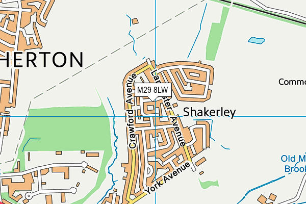 M29 8LW map - OS VectorMap District (Ordnance Survey)