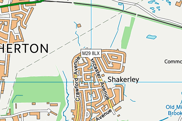 M29 8LX map - OS VectorMap District (Ordnance Survey)