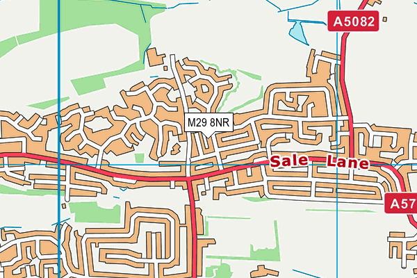 M29 8NR map - OS VectorMap District (Ordnance Survey)