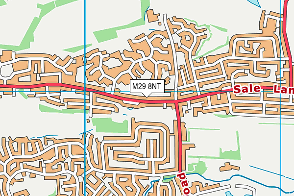 M29 8NT map - OS VectorMap District (Ordnance Survey)