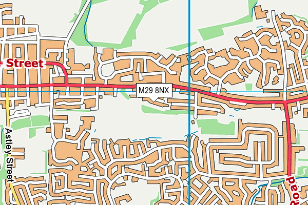 M29 8NX map - OS VectorMap District (Ordnance Survey)