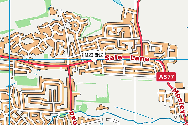 M29 8NZ map - OS VectorMap District (Ordnance Survey)