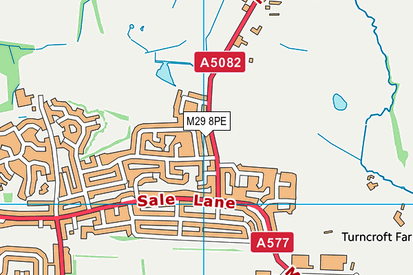 M29 8PE map - OS VectorMap District (Ordnance Survey)