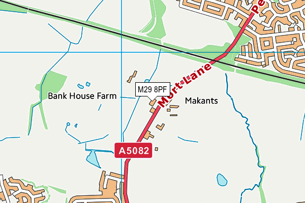 M29 8PF map - OS VectorMap District (Ordnance Survey)