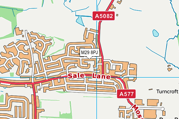 M29 8PJ map - OS VectorMap District (Ordnance Survey)