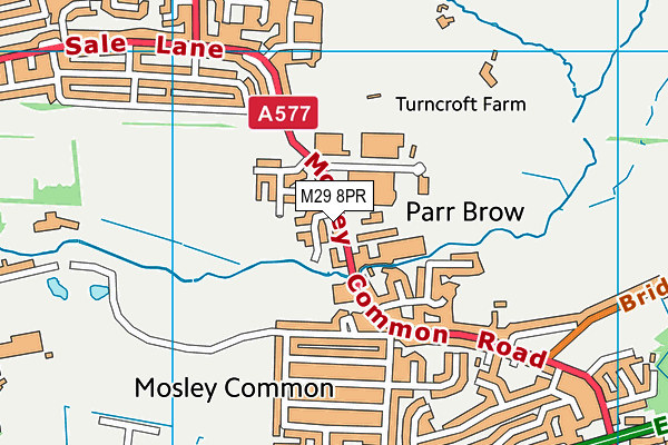 M29 8PR map - OS VectorMap District (Ordnance Survey)