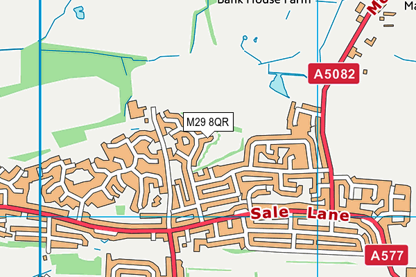 M29 8QR map - OS VectorMap District (Ordnance Survey)