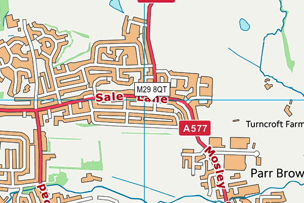 M29 8QT map - OS VectorMap District (Ordnance Survey)