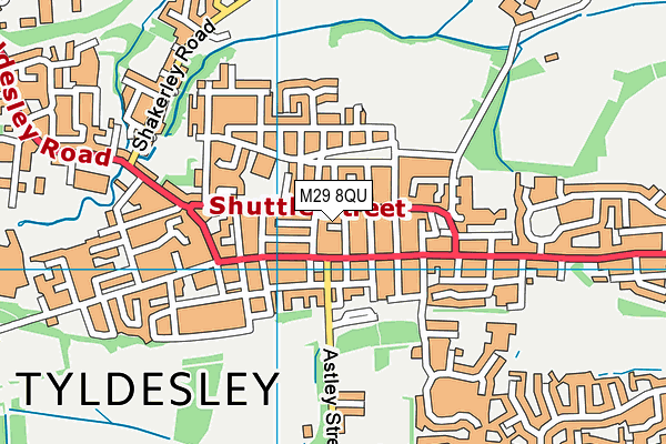 M29 8QU map - OS VectorMap District (Ordnance Survey)