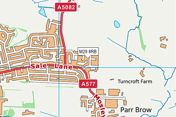 M29 8RB map - OS VectorMap District (Ordnance Survey)