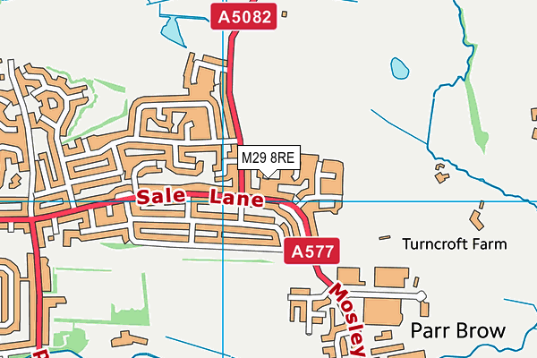 M29 8RE map - OS VectorMap District (Ordnance Survey)