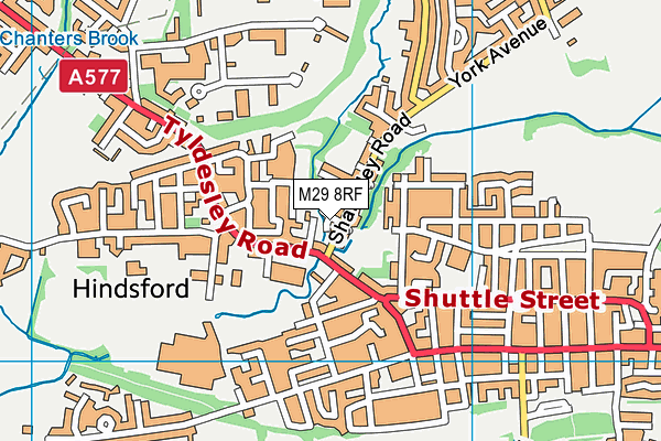 M29 8RF map - OS VectorMap District (Ordnance Survey)