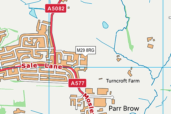 M29 8RG map - OS VectorMap District (Ordnance Survey)