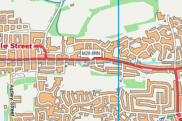 M29 8RN map - OS VectorMap District (Ordnance Survey)