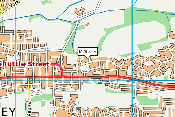 M29 8TE map - OS VectorMap District (Ordnance Survey)