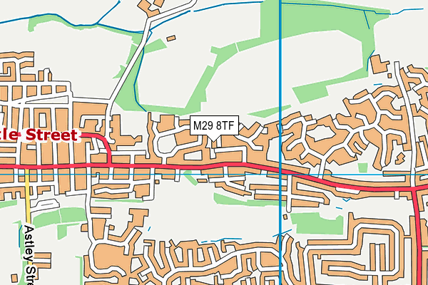 M29 8TF map - OS VectorMap District (Ordnance Survey)