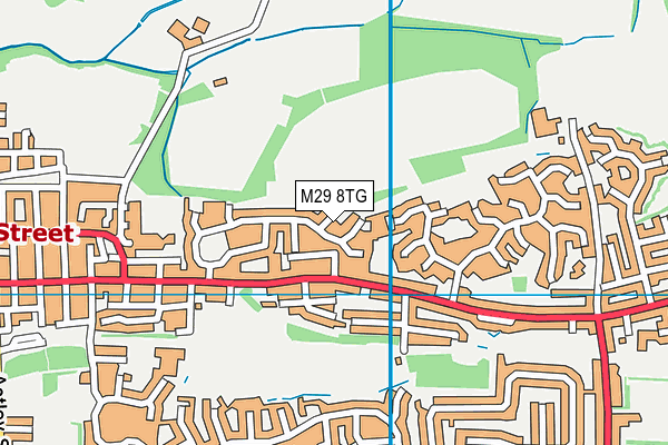 M29 8TG map - OS VectorMap District (Ordnance Survey)