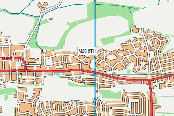 M29 8TH map - OS VectorMap District (Ordnance Survey)