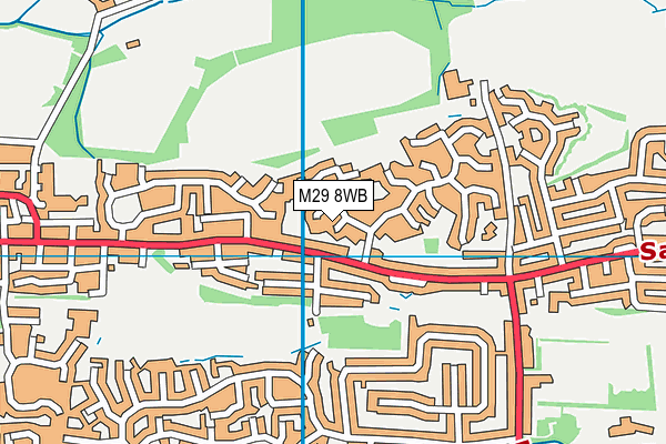 M29 8WB map - OS VectorMap District (Ordnance Survey)