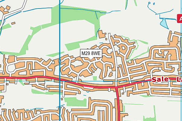 M29 8WE map - OS VectorMap District (Ordnance Survey)