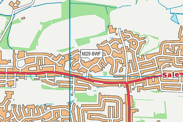 M29 8WF map - OS VectorMap District (Ordnance Survey)