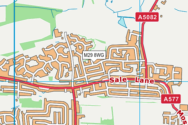 M29 8WG map - OS VectorMap District (Ordnance Survey)