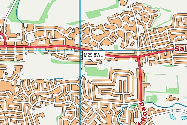 M29 8WL map - OS VectorMap District (Ordnance Survey)