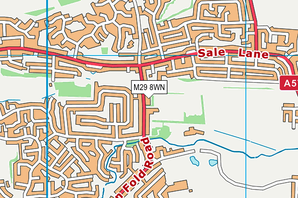 M29 8WN map - OS VectorMap District (Ordnance Survey)