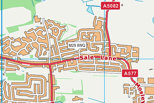 M29 8WQ map - OS VectorMap District (Ordnance Survey)