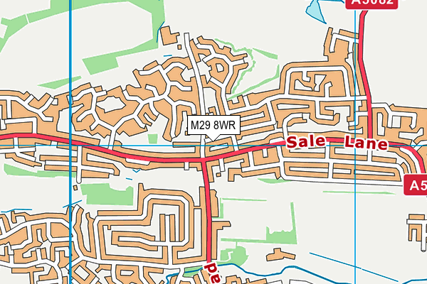 M29 8WR map - OS VectorMap District (Ordnance Survey)