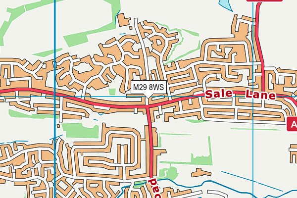 M29 8WS map - OS VectorMap District (Ordnance Survey)
