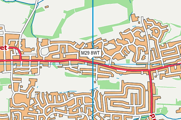 M29 8WT map - OS VectorMap District (Ordnance Survey)