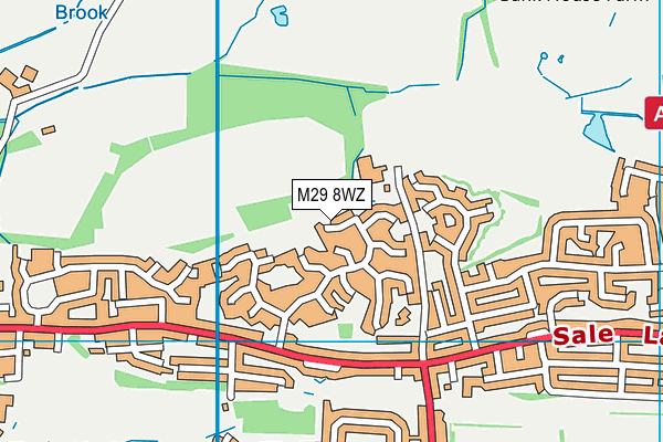 M29 8WZ map - OS VectorMap District (Ordnance Survey)