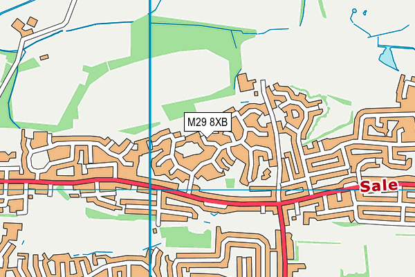 M29 8XB map - OS VectorMap District (Ordnance Survey)