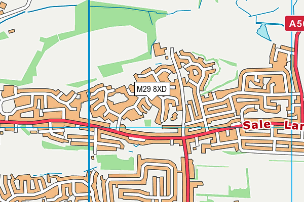 M29 8XD map - OS VectorMap District (Ordnance Survey)