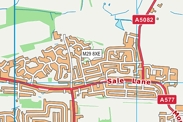 M29 8XE map - OS VectorMap District (Ordnance Survey)