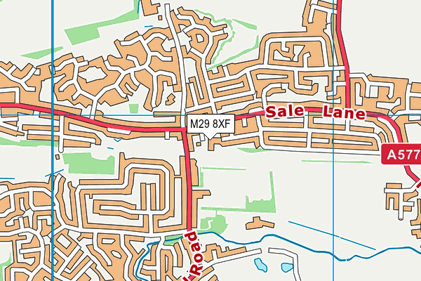 M29 8XF map - OS VectorMap District (Ordnance Survey)