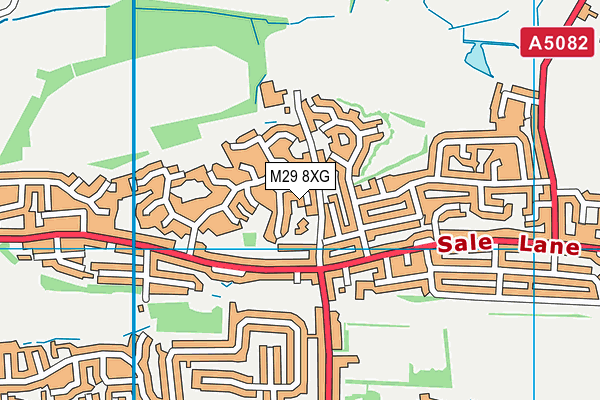 M29 8XG map - OS VectorMap District (Ordnance Survey)