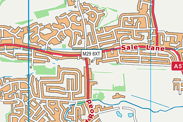 M29 8XT map - OS VectorMap District (Ordnance Survey)