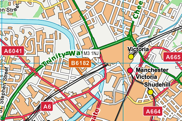 M3 1NJ map - OS VectorMap District (Ordnance Survey)