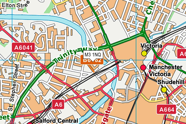 M3 1NQ map - OS VectorMap District (Ordnance Survey)