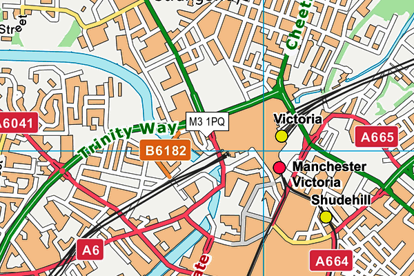 M3 1PQ map - OS VectorMap District (Ordnance Survey)