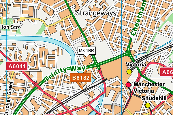 M3 1RR map - OS VectorMap District (Ordnance Survey)